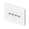 Крепление Ubiquiti UACC-WP-Keystone-H-4P - 4-Port, Сталь SGCC, Поликарбонат